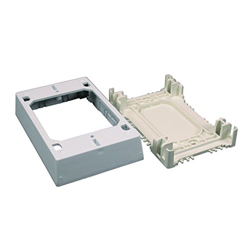 Legrand Wiremold NMW35 Nonmetallic Plastic Raceway for Extending Power 1 Gang Extra Deep Outlet Box 1 3/4 Deep White (1 Pack)