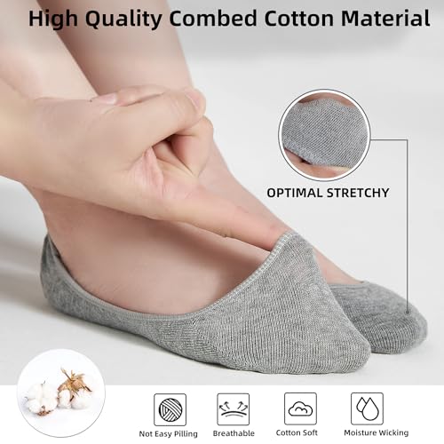Image of ATBITER No Show Socks Womens Flats - 6 /12 Pairs Low Cut Invisible Non Slip | Ultra Ankle Liner Footies Anti-slip Hidden Socks for Sneakers Loafer Boat High Heels Summer Yoga Pilates Shoe Size 6-9 /9-11