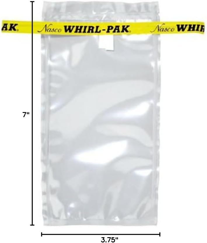3.75" x 7" x 3 mil 7 oz. Whirl-Pak Sampling Bags
