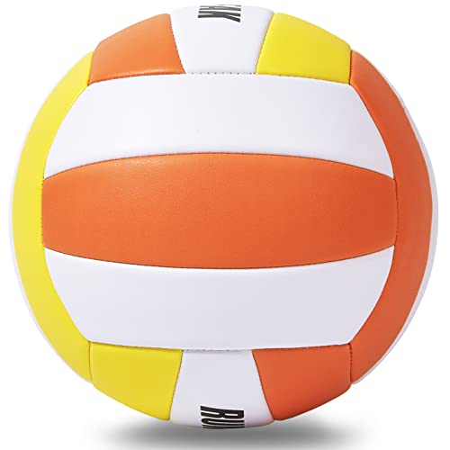 Run2Peak Soft Beach Volleyball Ball Gifts For Teen Girls Kids Youth Team Beginners Waterproof Durable Sand Volleyballs For Outdoor Indoor Pool Water Play Official Size 5 Training Volley Ball #TOP2