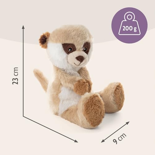 Habibi Premium MIDI – Wärmestofftier Erdmännchen • Wärmekissen mit herausnehmbarem Körnerkissen • Für Mikrowelle • Kuscheltier für Baby & Kind