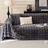 §ＳＵＧＯｉ ソファーカバー 冬用 あったか 北欧風 マルチカバー 長方形 大判 かけるだけ ふわふわ 1人掛け 2人掛け 3人掛け 多機能 ブランケット ソファカバー 滑り止め 厚手 ペット対応 汚れ防止 ソファーかばー 柔らかい 無地 カウチ ベッドカバー 防寒 保温 ブラック 180*260CM