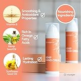 Voyager Hemp Hand Cream with Cold-Pressed Hemp Seed Oil, Vitamin E & Sunflower Oil, Fast Absorbing, Non-Greasy, Airless Pump – Moisturises, Repairs & Protects Dry Hands – 50ml - Image 4