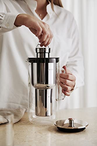 Aarke Purifier | Glass Water Filter Pitcher With Refillable Steel Filter | 2.4L / 10 Cups | Includes Pure Filter Granules | No Plastic | Dishwasher Friendly #TOP2
