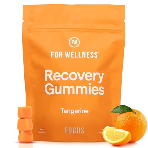 For Wellness Recovery Gummies | Tangerine Eye & Brain Support Supplements with Lutemax 2020 Lutein Zeaxanthin Vitamin A & Cordyceps for Vision Memory & Stress Support | Vegan Non-GMO 90 Count