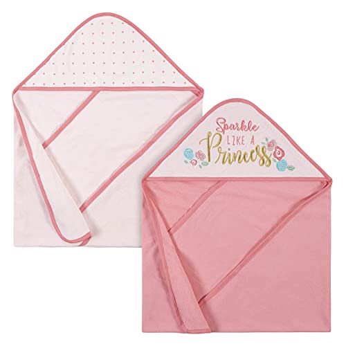 Image of Gerber Baby 2-Pack Hooded Towels, Princess Pink, 26"x 30"