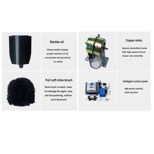 Lucidascarpe Elettrico Pulitore Scarpe Elettrico con sonda a rilevamento Automatico Lucidascarpe Elettrico Portatile Elettrico per Borse in Pelle Manutenzione seggiolino Auto (Nero) (Nero)
