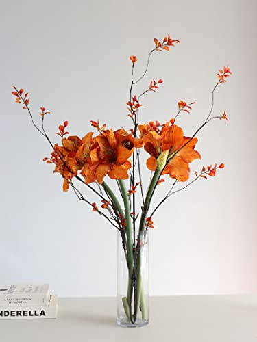 Grtefhu 3Pcs Faux Fall Plant Stems And Branches For Vase，Artificial Tree Branches And Twigs For Decoration （Orange） #TOP4