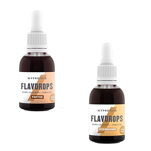 MyProtein Flavdrops Bundle 1 x Toffee 50ml and 1 x Butter Biscuit 50ml