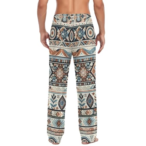Men's Pajama Pants Aztec Navajo Sleep Pajama Lounge Pant with Pockets, Elastic Waistband2