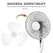 HOMSFOU Electric Fan Blades Replacement 14 Inch and 16 Inch Plastic Fan Blades Parts Accessory for Standing and Desktop Fans Low Noise Easy Installation