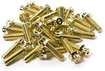 Gold Two Piece Split Rim Assembly Bolts M7 x 24mm 10.9 HT Steel for BBS RM OZ Wheels (80)