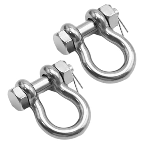 MDEOOSKY 2 peças de manilha de âncora de barco M8 de 5/40.6 cm, manilha de âncora de pino de tripula