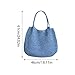 MODODO Braided Straw Handbag Large Capacity Woven Shoulder Bag Fashionable Color Basket Bag for Beach Vacation