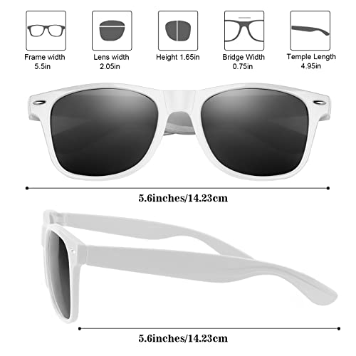 FEPITO 24 Pack Party Sunglasses Bulk for Birthday Party Favors Goody Bag Fillers for Beach Pool Party Toys for Adults, White by FEPITO - Used condition - Image 2