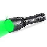 FandyFire 1 Mode Green Light Flashlight, 256 Yards LED Tactical 650 Lumens 520-535nm Wavelength Gree