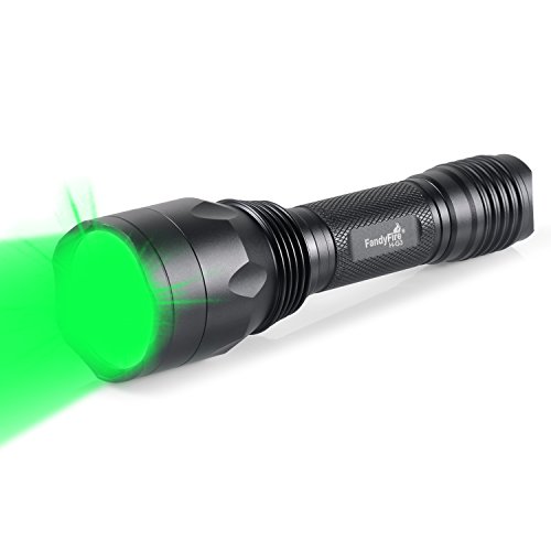 Fandyfire 1 Mode Green Light Flashlight, 256 Yards Led Tactical 650 Lumens 520-535Nm Wavelength Green Hunting Flashlight Torch For Outdoors, Climbing, Night Vision (Green Light) #TOP2