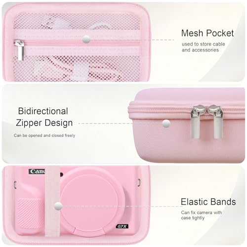 Image of Elonbo Camera Carrying Case for Canon PowerShot G7X Mark III Digital Camera