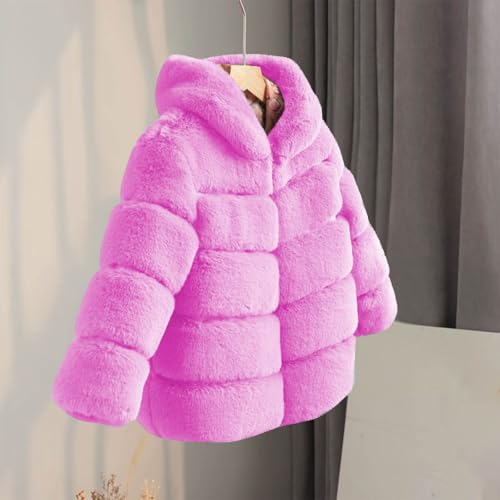 Girls Fleece Jacket Kids Winter Coats Fuzzy Thick Faux Fur Coat Button up Winter Warm Hooded Outwear Teen Clothes2