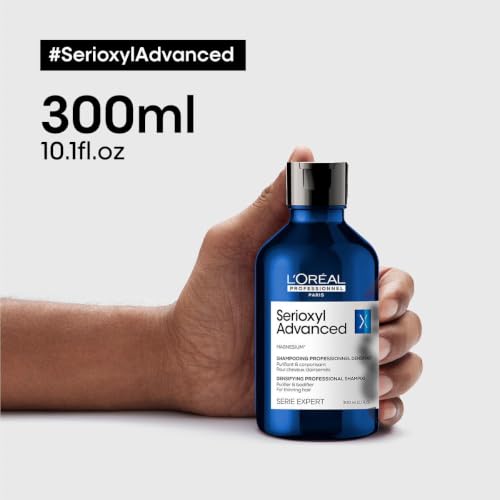 L'Oréal Professionnel Paris Shampoo Purificante e Densificante, Per Capelli Assottigliati, Chioma più Folta, Con Magnesio, Purifier & Bodifier, Serioxyl Advanced, 300 ml - 9