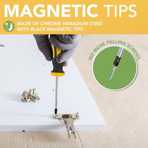 BLOSTM Premium Magnetic Screwdriver Set - 42pcs Screwdrivers with Magnetic Tips & Comfort Grip, Cross-Head, Flat Heads & Heavy Duty Storage Case - Precision Screwdriver Set - 42PCS 4 BLOSTM Premium Magnetic Screwdriver Set - 42pcs Screwdrivers with Magnetic Tips & Comfort Grip, Cross-Head, Flat Heads & Heavy Duty Storage Case - Precision Screwdriver Set - 42PCS - Image 4