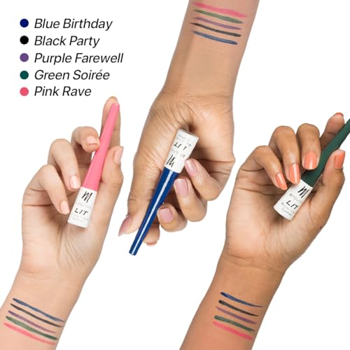 MyGlamm LIT Glossy Liquid Eyeliner-Black Party-3.5ml - Image 4