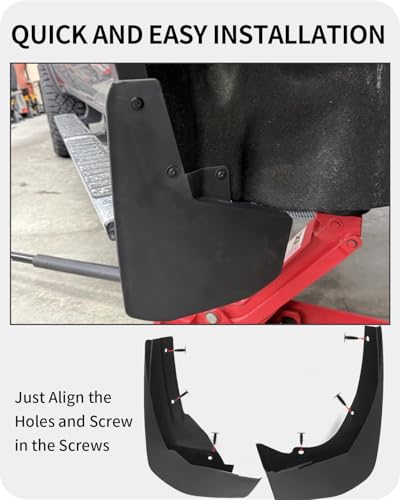 Image of Heavy-Duty Mud Guards & Splash Flaps for 2019-2022 Honda Pilot, Full 4-Piece Set (Front + Rear)