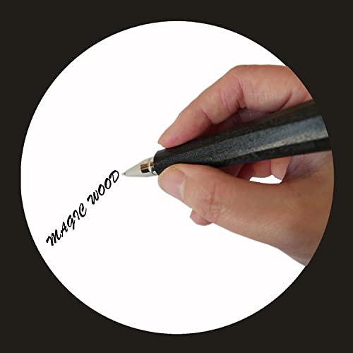 Magic Wood 2Pcs Wood Carved Animal Gel Pen 100% Handmade And Handpaited, Cute Stationary School Supply Office Supply, Fun Pen Novelty Writing Pen, Unique Gift Pen For Animal (Black Bear) #TOP2