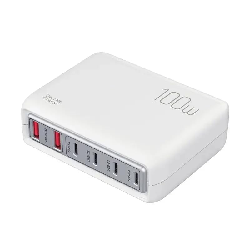 Station de charge 6 ports design haut de gamme DrPhone ChargeMaster 100W compacte