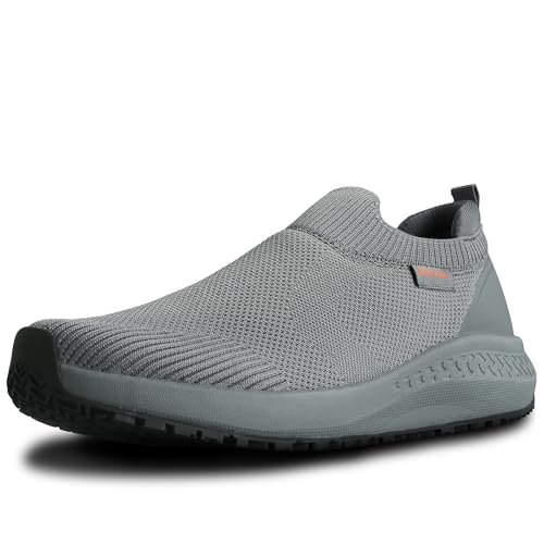 Image of Men's Non Slip Work Shoes Restaurant Waterproof Chef Shoe for Kitchen Hospital Slip-Resistant Air Cushion Sneakers with Easy-Clean Modern Design Breathable Lightweight