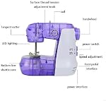 Mini Sewing Machine for Beginner (Two Speeds, LED Sewing Light, Foot Pedal) - Small Electric Sewing Machines GD-078-CA-A3