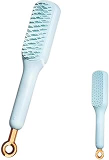 Comb - Innovative scalp cleansing comb with push-handle release system, ideal for detangling, easy maintenance, improves scalp blood flow and keeps hair fresh, shiny, and well-nourished (2 pcs)