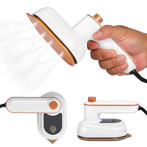 Garment Steamer Iron, 2-IN-1 Handheld Travel Steamer, Portable Mini Iron for Clothes, 1100W Powerful Cloth Steamer, Fast Heat Up, for Global Travel & Home
