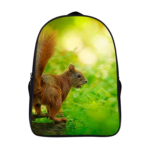 Sac à dos voyage scolaire et loisirs avec motif animal écureuil cool en relief
