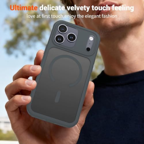 Image of AIBEX Protective OStand Case Compatible for Apple iPhone 16 Pro MagSafe Compatible | Slim Shockproof Back Cover with Camera Lens Protection, Strong Magnetic Support & Anti-Slip Grip | Military Grade