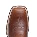 IUV Women's Leather Western Boots Square Toe Cowboy Boots for women Mid Calf Classic Cowgirl Boots Genuine leather toe and heel, textured sheepskin shaft