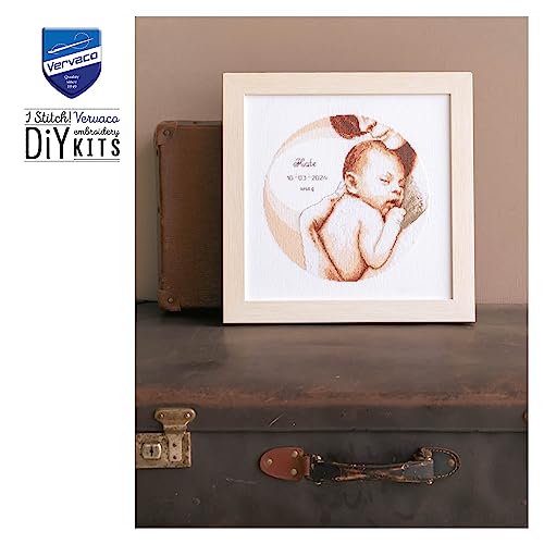 Point de croix maman et bébé Vervaco kit complet broderie pour cadeau de naissance DIY