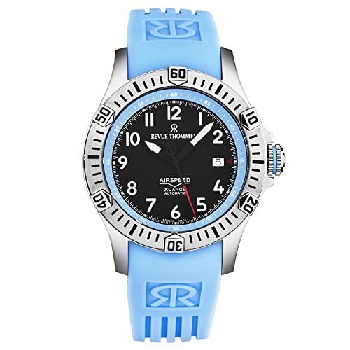 Men's 'Air Speed' Black Dial Blue Rubber Strap Automatic Watch 16070.4735