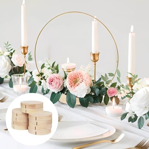 Sublimez vos fêtes avec ce centre de table rond en bois stable