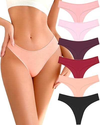 Image of READY TO LOVE Cotton Underwear for Women Pack Breathable Thongs for Women Sexy Stretch Soft Womens Panties Thong XS-XL