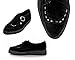 T.U.K. Shoes A8139 Unisex-Adult Creepers, Suede Pointed Buckle Creeper, Black - US: Men 12 / Women 14