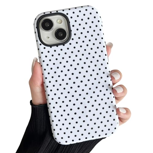 Coque iPhone 15 Magnétique à pois : antichoc et élégante pour femmes
