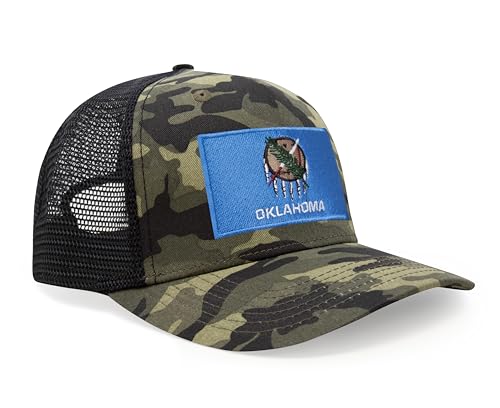 Image of International Tie State Hat for Men and Women, Adjustable Snapback Trucker Baseball Cap with Embroidered Patch