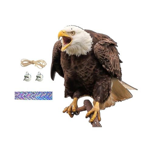 Image of Fake Owl Decoration Realistic Owl to Keep Birds Away for Rooftops Yard Patio Style F