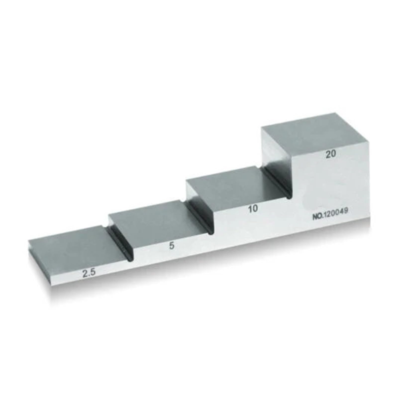 Gqnblvhzupdm One Color Gauge Block Set, 4 Step 2.5-10- 20Mm 1018 Steel Calibration Block For Ultrasonic Thickness Gauge