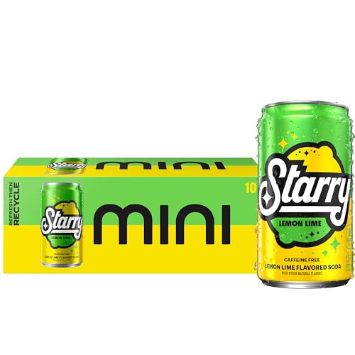 Image of Starry Lemon Lime Soda, Caffeine Free, Mini Cans, 7.5 Fl oz (Pack of 10)
