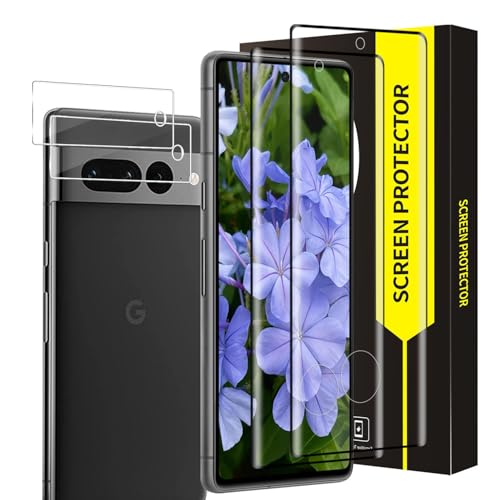 Cable Leader 2+2 Verre trempé pour Google Pixel 7 Pro 5G Vitre Protection+Film pour Lentilles, Dureté 9H Anti Rayures,3D Tactile sensible, HD Ultra Sans...