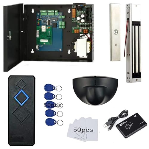 MENGQI-CONTROL 1 Door Access Control Systems with 600lbs Magnetic Lock Waterproof Reader 110V Power...