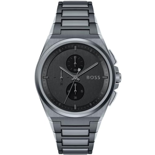 BOSS Hugo Stainless Steel Steer Analog Gray Dial Mens Watch-1513996, Grey (B0BB3D1YWH) Amazon Price History, Amazon Price Tracker