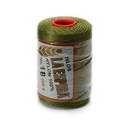 Image of Espiga No.18-100% Nylon Omega String Cord for Knitting and Crochet - 36 Olive Green